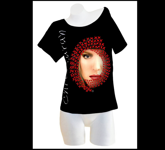 Alexa - Casual T-shirt schwarz mit Print